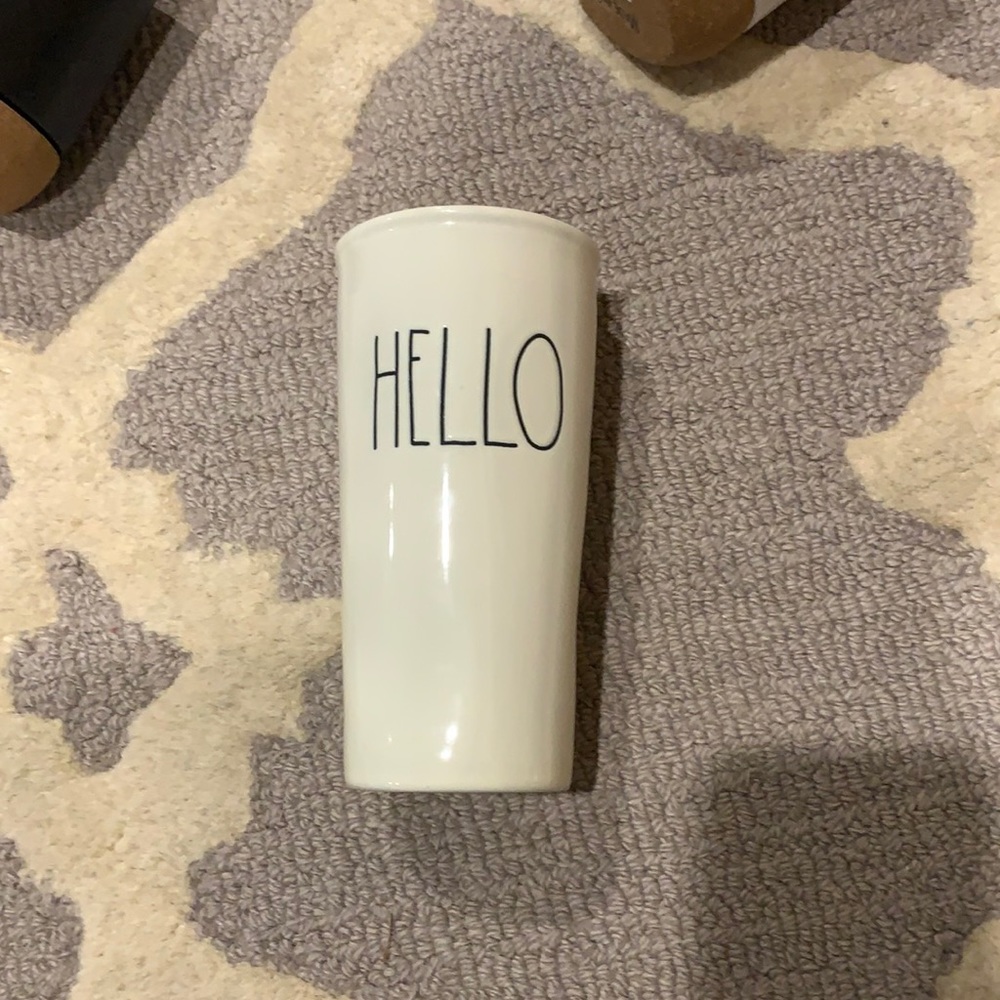 Rae Dunn HELLO travel mug